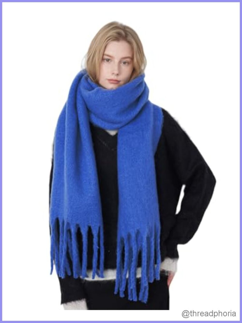 Oversized Chunky Blanket Scarf Women Winter